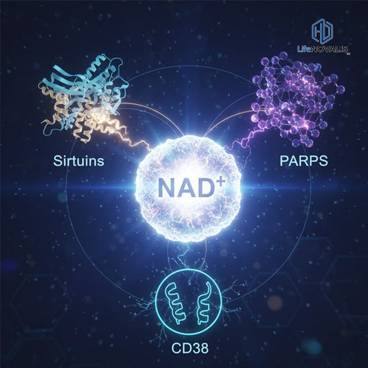 NAD+ depletion Sirtuins PARPs CD38
